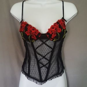 Corset lingerie Top with rose detail